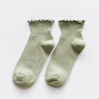 New Summer Fungus Lace Solid Color Pure Cotton Breathable Shallow Mouth Female Socks sku image 4