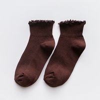 New Summer Fungus Lace Solid Color Pure Cotton Breathable Shallow Mouth Female Socks sku image 6