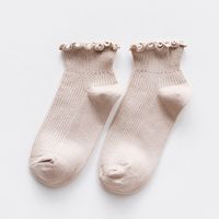 New Summer Fungus Lace Solid Color Pure Cotton Breathable Shallow Mouth Female Socks sku image 7