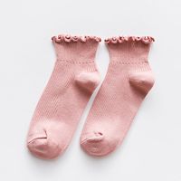 New Summer Fungus Lace Solid Color Pure Cotton Breathable Shallow Mouth Female Socks sku image 10