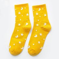 Flash Girl Korean Direct Delivery Star Moon Silver Silk Socks Japanese Style Universe Star Cute Mid-calf Length Socks sku image 4