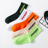 Autumn And Winter New Japanese Street Sports Leisure Women's Mid-calf Socks Wholesale English Letters Hip Hop Skateboarding Trendy Socks sku image 6