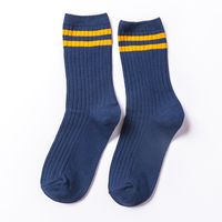 Autumn And Winter New Japanese Style Two Bar Women's Cotton Mid-calf Socks Thick Thread Striped All-matching Casual Korean Socks Wholesale sku image 7
