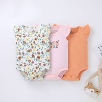 Summer One-piece Three-piece Baby New Flying Sleeve Romper Wholesale sku image 1