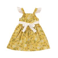 Newborn Clothes Suspender Skirt Girls 2021summer New Baby Girl's Dress Printed Baby Princess Dress sku image 1