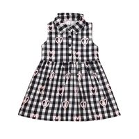 European And American Vest Dress Casual Plaid Dress Children's Summer Children's Skirt sku image 1