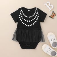 Baby Cute Summer New Style Short-sleeved One-piece Casual Baby Triangle Romper sku image 1