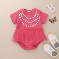 Baby Cute Summer New Style Short-sleeved One-piece Casual Baby Triangle Romper sku image 6