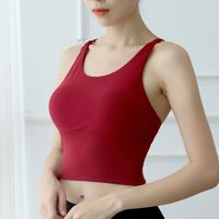 Printemps Et En Été Nouvelle Européen Et Américain Push Up Soutien-gorge Sport Soutien-gorge Courir Workout Beauté Retour Gilet De Yoga Sport Sous-vêtements Femmes main image 1