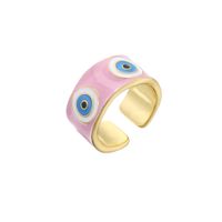 Hecheng Ornament Colorful Oil Necklace Eye Ring Devil's Eye Opening Ring Adjustable Ornament main image 4