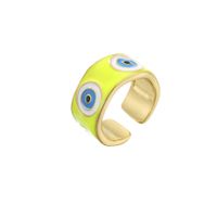 Hecheng Ornament Colorful Oil Necklace Eye Ring Devil's Eye Opening Ring Adjustable Ornament main image 6