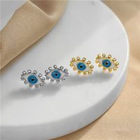 Hecheng Ornament Dripping Oil Eye Stud Earrings European And American Style Personalized Women's Stud Earrings Ornament Accessories main image 1