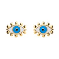 Hecheng Ornament Dripping Oil Eye Stud Earrings European And American Style Personalized Women's Stud Earrings Ornament Accessories main image 4