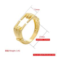 Glossy Palm Finger Opening Adjustable Ring main image 4
