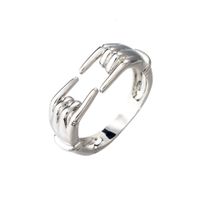 Glossy Palm Finger Opening Adjustable Ring main image 6