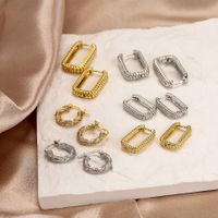 Jewelry Geometric Earrings Micro-inlaid Zircon Fashion Earrings Jewelry main image 1