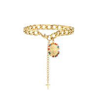 Jewelry Bracelet Handmade Beaded Pendant Bracelet Stained Glass Bracelet main image 5