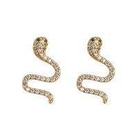 Jewelry Micro-inlaid Zircon Serpentine Earrings Colored Diamond Earrings Jewelry main image 4