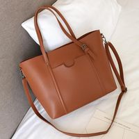 Large Pu Leather Vintage Style Tote Bag Shoulder Bag main image 5