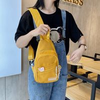 2021 New Summer Fashion Women's Small Travel Casual Korean Style Solid Color Trendy Women's Small Backpack For Work Multi-purpose Chest Bag main image 5