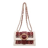 Small Square Bag Plush Chain Female Bag 2021 Winter One-shoulder Korean Style Casual Underarm Bag main image 6