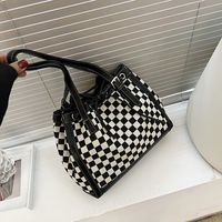 Bag Women 2021 New Autumn And Winter Ladies Bag Fashion Checkerboard Large Capacity Tote Bag main image 3