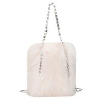 Furry Bag Women's 2021 Spring New Fashion Chain Handbag Shoulder Messenger Bag Plush Bucket Bag main image 6