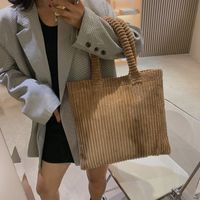 Internet Celebrity Corduroy Bag 2021 New Trendy Large Capacity Women's Bag Simple Handbag Casual All-match Shoulder Tote Bag main image 2