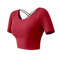 2020 New Cross-border Gather Shockproof Sports Bra Women's Nude Skin-friendly Back-shaping Running Fitness Yoga Underwear sku image 2