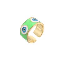 Hecheng Ornament Colorful Oil Necklace Eye Ring Devil's Eye Opening Ring Adjustable Ornament sku image 3