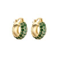 Round Earrings Wave Point Color Jewelry Ear Buckle Color Drop Oil Jewelry sku image 3