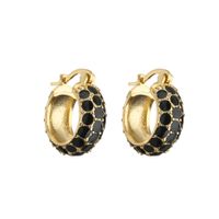 Round Earrings Wave Point Color Jewelry Ear Buckle Color Drop Oil Jewelry sku image 5
