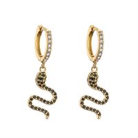 Jewelry Micro-inlaid Zircon Serpentine Earrings Colored Diamond Earrings Jewelry sku image 6