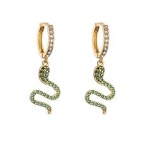 Jewelry Micro-inlaid Zircon Serpentine Earrings Colored Diamond Earrings Jewelry sku image 7