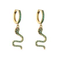 Jewelry Micro-inlaid Zircon Serpentine Earrings Colored Diamond Earrings Jewelry sku image 8