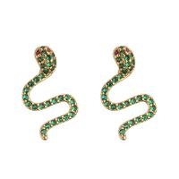 Jewelry Micro-inlaid Zircon Serpentine Earrings Colored Diamond Earrings Jewelry sku image 1