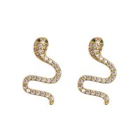 Jewelry Micro-inlaid Zircon Serpentine Earrings Colored Diamond Earrings Jewelry sku image 2