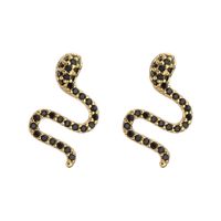 Jewelry Micro-inlaid Zircon Serpentine Earrings Colored Diamond Earrings Jewelry sku image 4