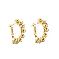 Hecheng Ornament Handmade Glass Beaded Ear Ring Natural Stone Earring Ear Clip Ornament Accessories sku image 2