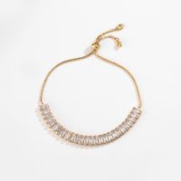 Fashion Full Diamond T Square Diamond Chain Necklace Copper Jewelry Wholesale sku image 5