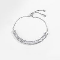Fashion Full Diamond T Square Diamond Chain Necklace Copper Jewelry Wholesale sku image 6
