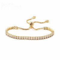 Fashion Full Diamond T Square Diamond Chain Necklace Copper Jewelry Wholesale sku image 1