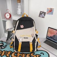 Ins Junior's Schoolbag Women's Korean-style Contrast Color Backpack High School Student Fresh Backpack Girlish Style Backpack sku image 3