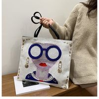 Cross-border New Arrival Bag Personalized Sequined Shoulder Bag Large Capacity Women's Large-capacity Backpack Punk Women's Crossbody Handbag sku image 1