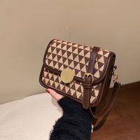2021 New Trendy Bags Female Niche Checkerboard Triangle Lattice One-shoulder Armpit Bag Wholesale sku image 1