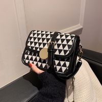 2021 New Trendy Bags Female Niche Checkerboard Triangle Lattice One-shoulder Armpit Bag Wholesale sku image 2