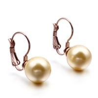 Simple Pearl Earrings Fashion Earrings Stainless Steel Earrings sku image 2