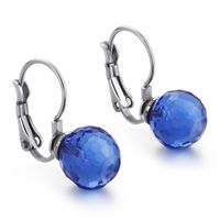 European And American Popular Glass Short Shrimp Male Buckle Ear Clip Fashion Simple Titanium Steel Earrings Colorful Crystal Ornament For Women sku image 2