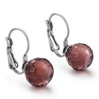 European And American Popular Glass Short Shrimp Male Buckle Ear Clip Fashion Simple Titanium Steel Earrings Colorful Crystal Ornament For Women sku image 6