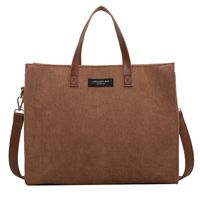 Corduroy Large Capacity New Fashion One-shoulder Messenger Autumn And Winter Portable Tote Bag sku image 3